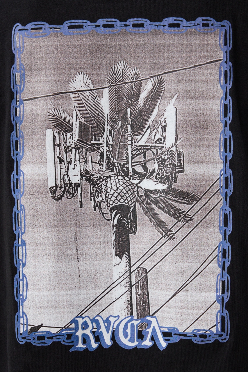 RVCA×AZUL バックフォトT L/BLK FREE