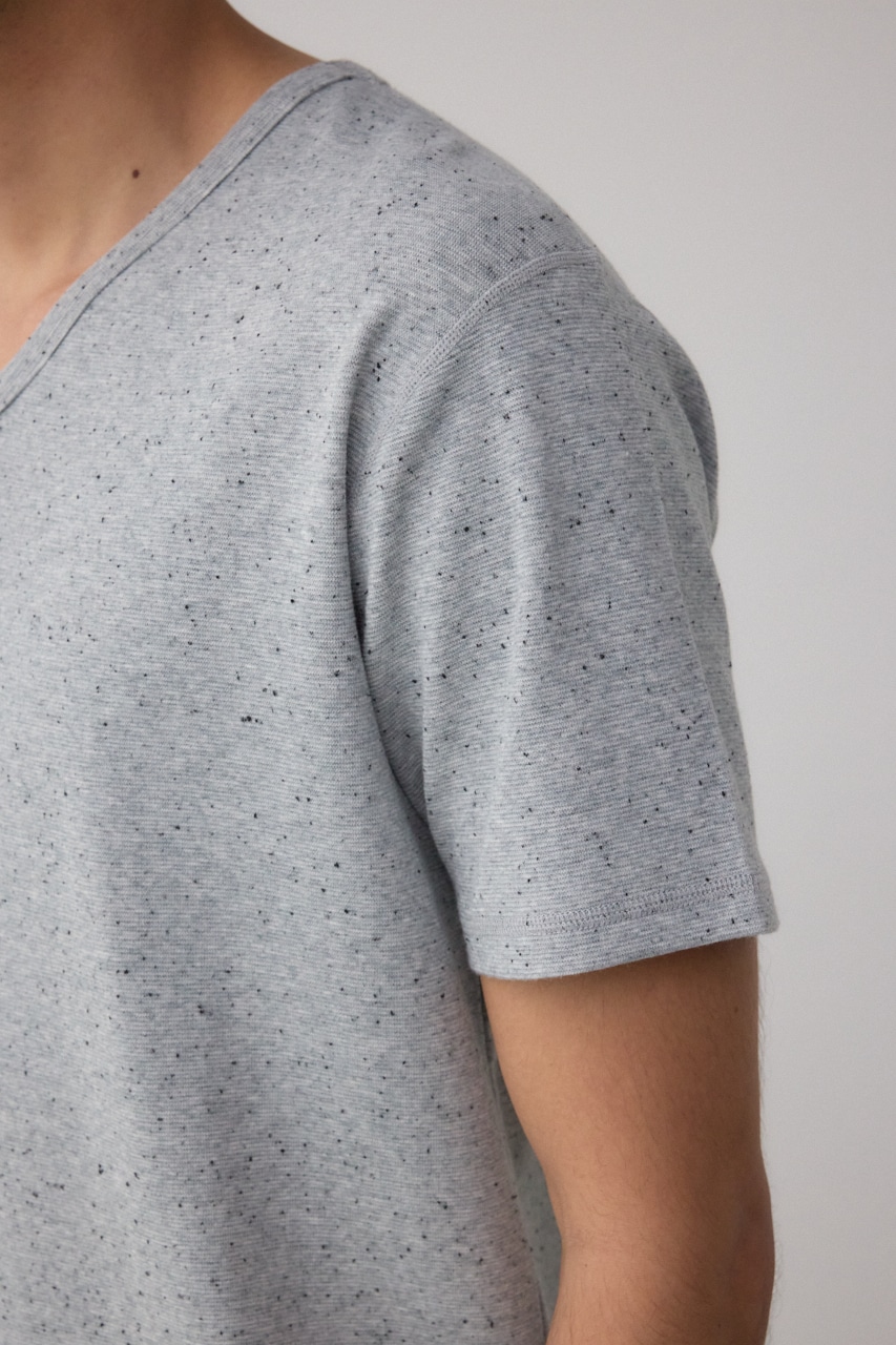 タックフライスVネックTシャツ T.GRY XL