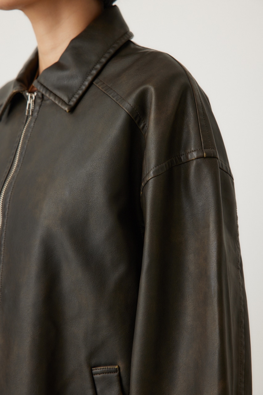 ヴィンテージライクレザージャケット BRN FREE