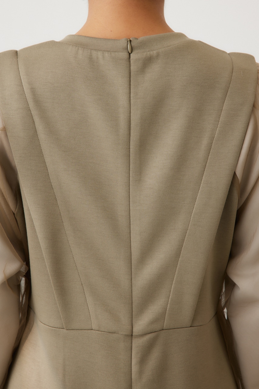 チュールスリーブドッキングワンピース KHA FREE