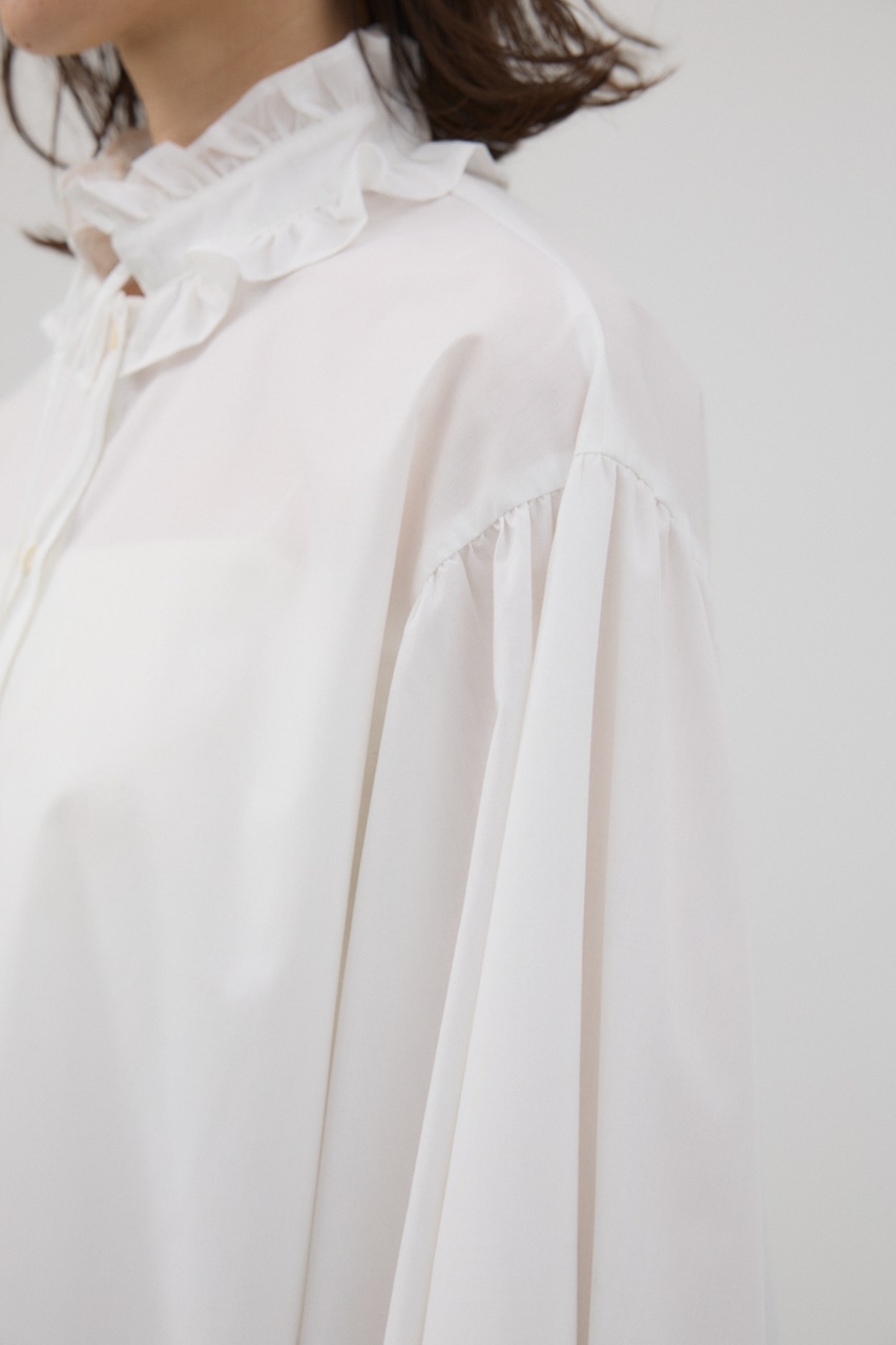 フリルスタンドカラーブラウス O/WHT FREE