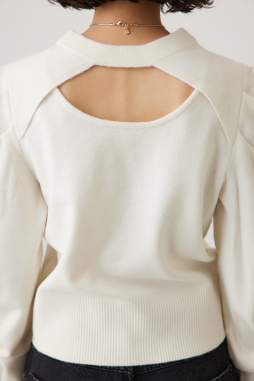 タックスリーブニット O/WHT FREE