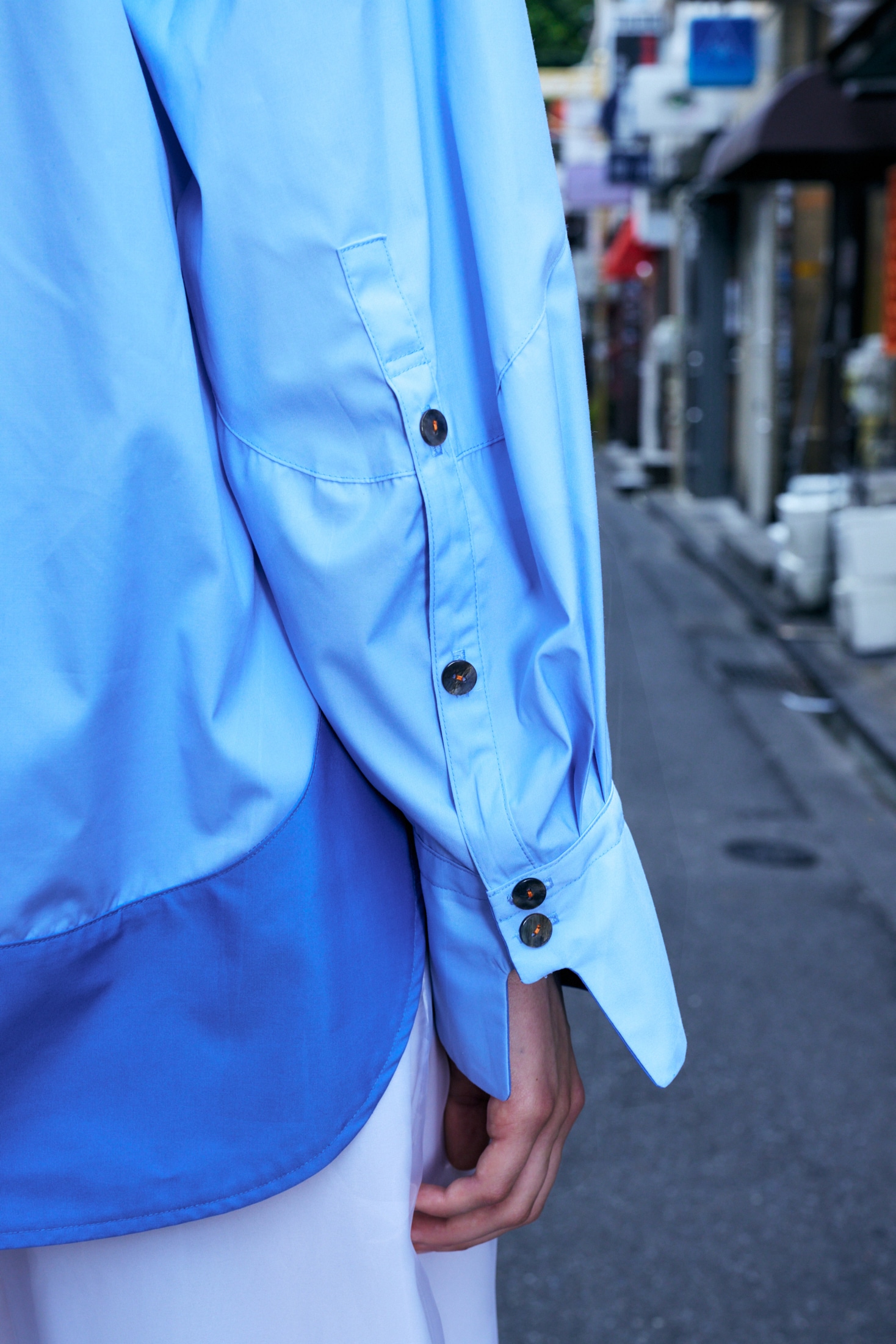 SOLID-SLEEVE SHIRT｜38｜WHT｜SHIRTS AND BLOUSES｜|ENFÖLD OFFICIAL 