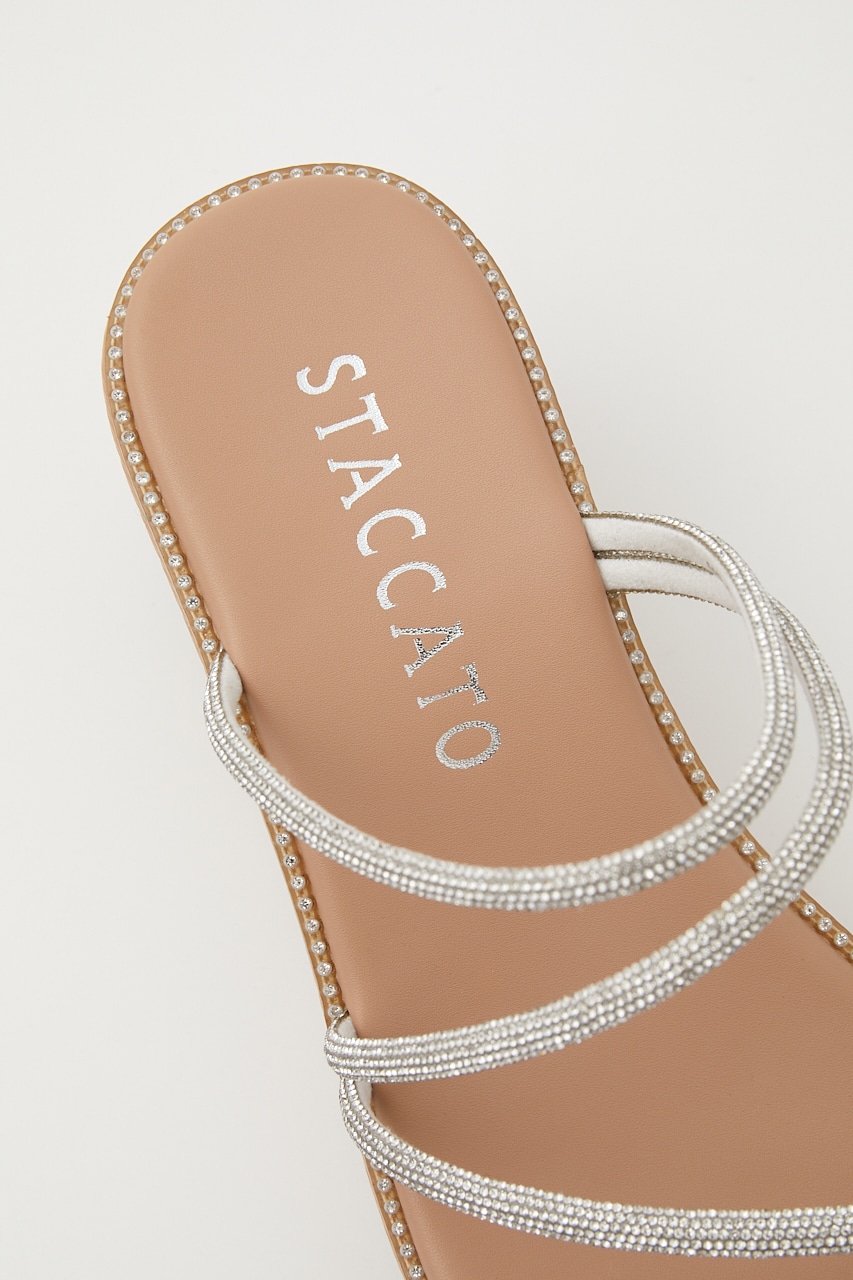 コードストラップウェッジヒールサンダル SLV 24.0cm