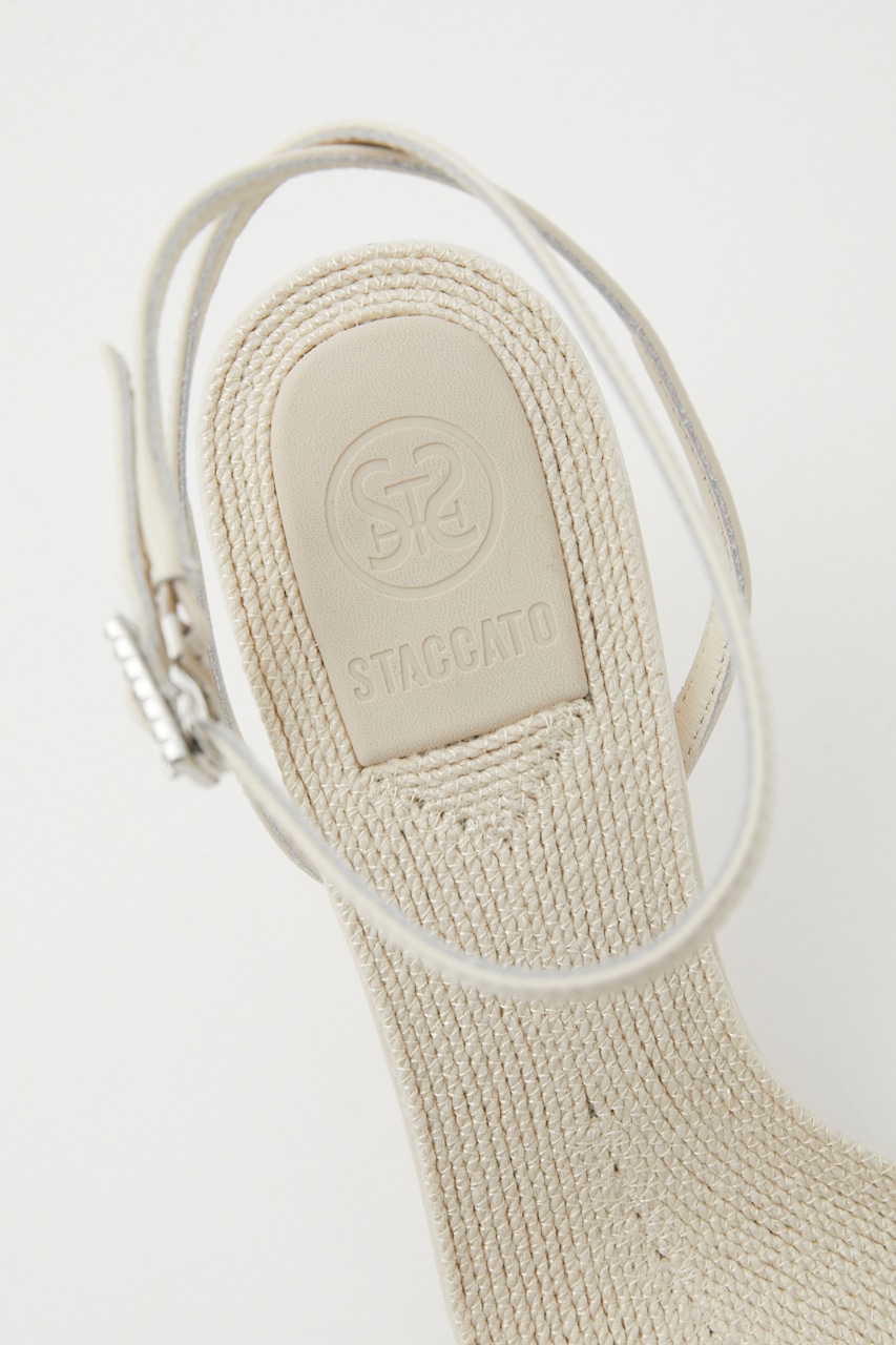 エルザプチピンヒールサンダル WHT 22.0cm