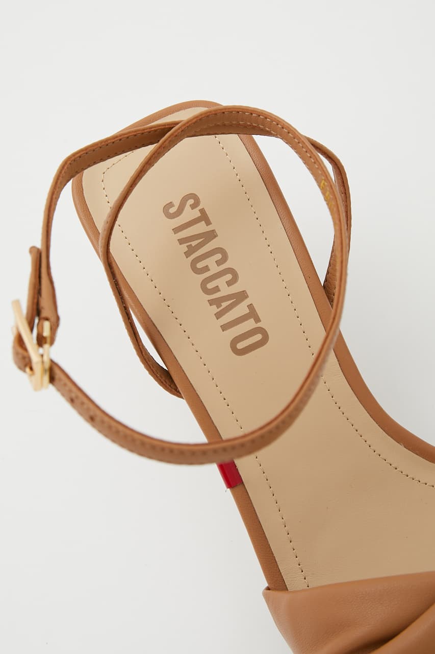 パッファーアンクルストラップサンダル BRN 23.5cm