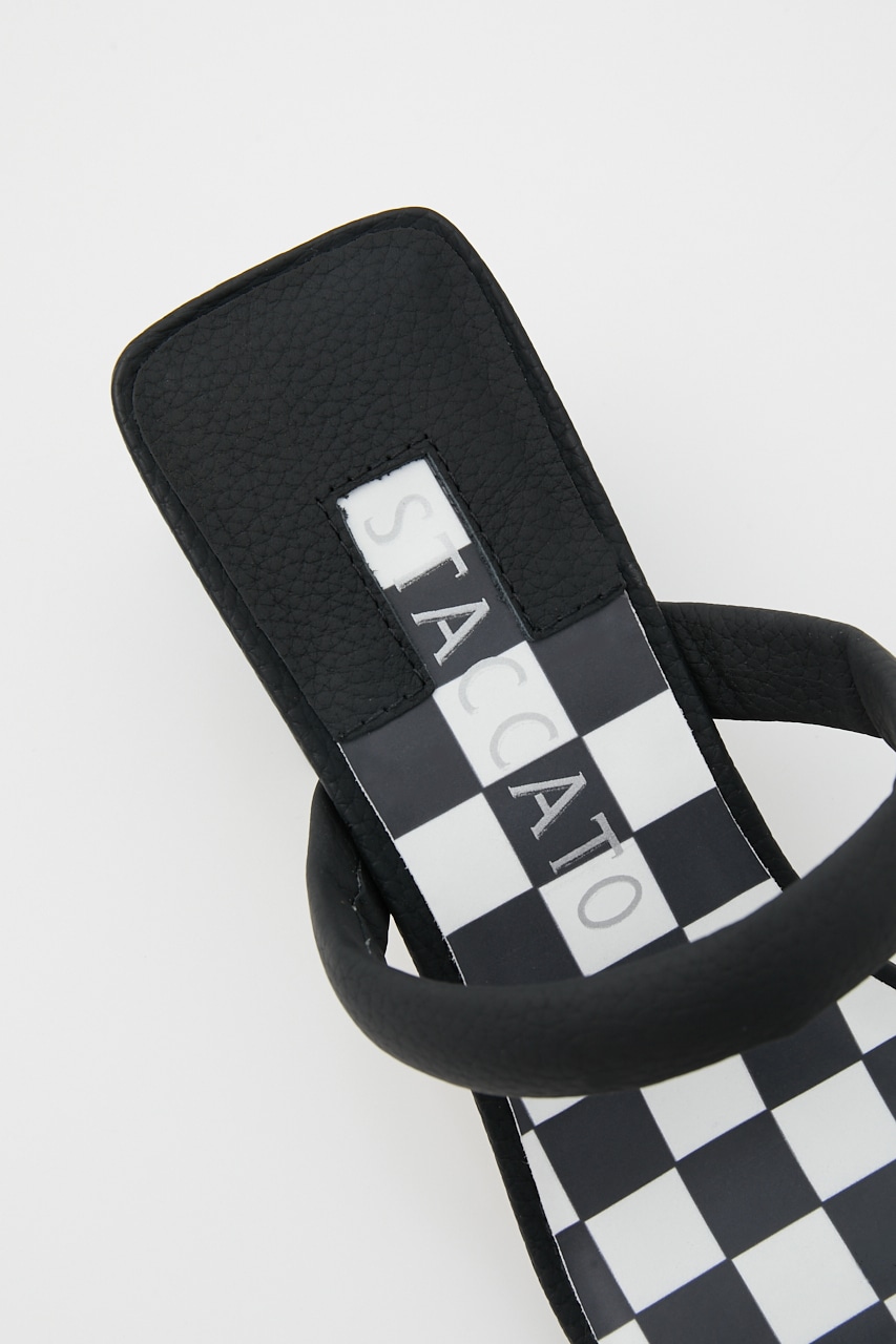 スクエアストレンジサンダル BLK 22.5cm