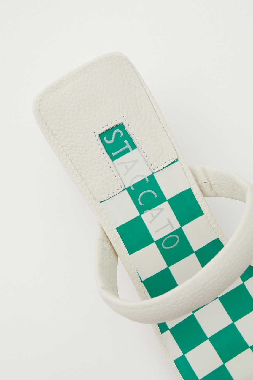 スクエアストレンジサンダル WHT 22.5cm