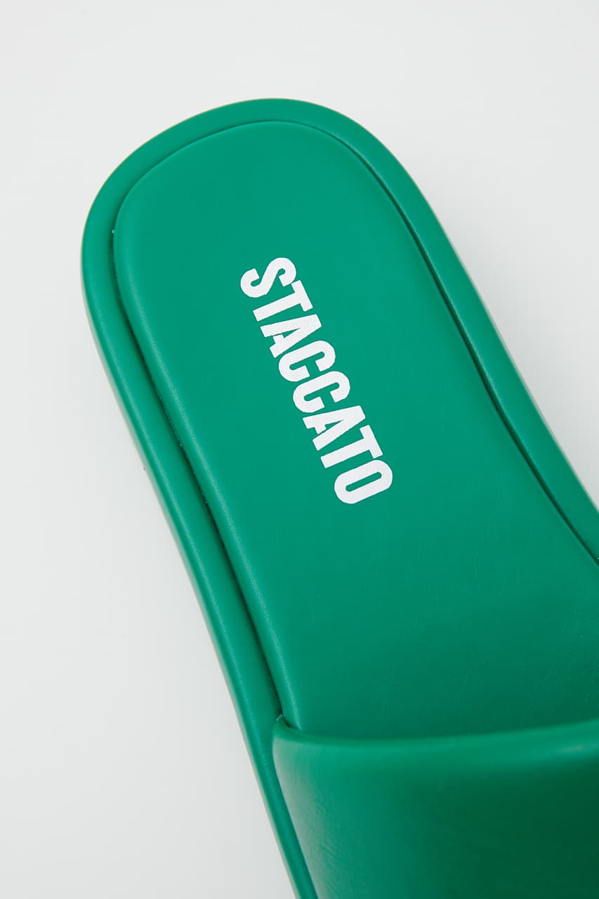 ラウンディッシュスリッパサンダル GRN 22.0cm