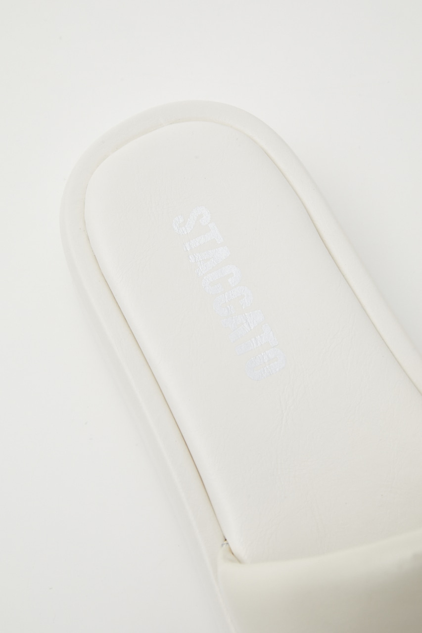 ラウンディッシュスリッパサンダル WHT 22.0cm