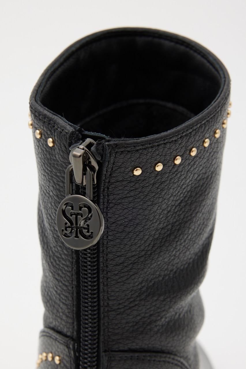 インボアスタッズミドルブーツ BLK 24.5cm