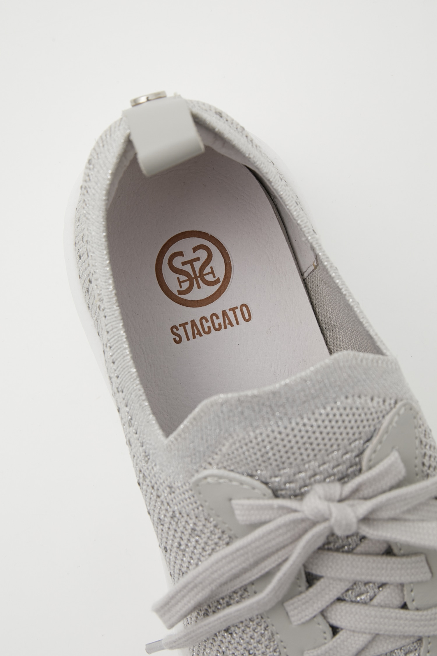 レースアップフラッフィースリッポン GRY 24.5cm