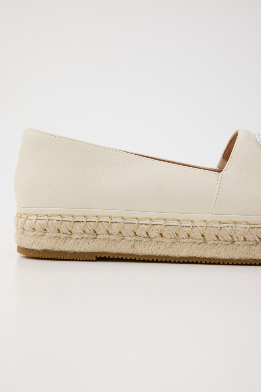 新品【スタッカート】ISETAN新宿　白×シルバー　ソフトレザーエスパドリーユ 新品【スタッカート】ISETAN新宿白×シルバーソフトレザー