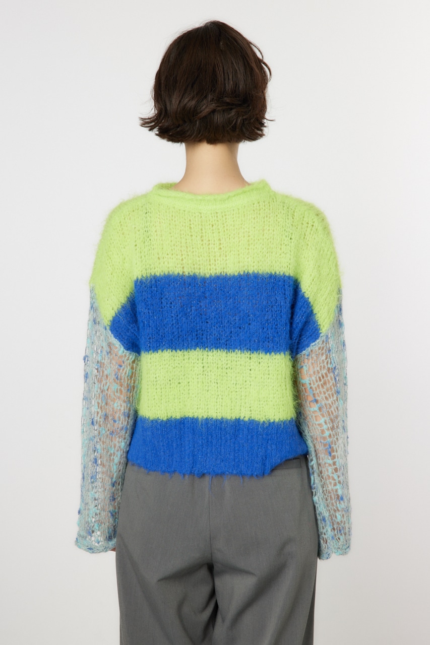 RODEO CROWNS WIDE BOWL | アームメッシュボーダーニット