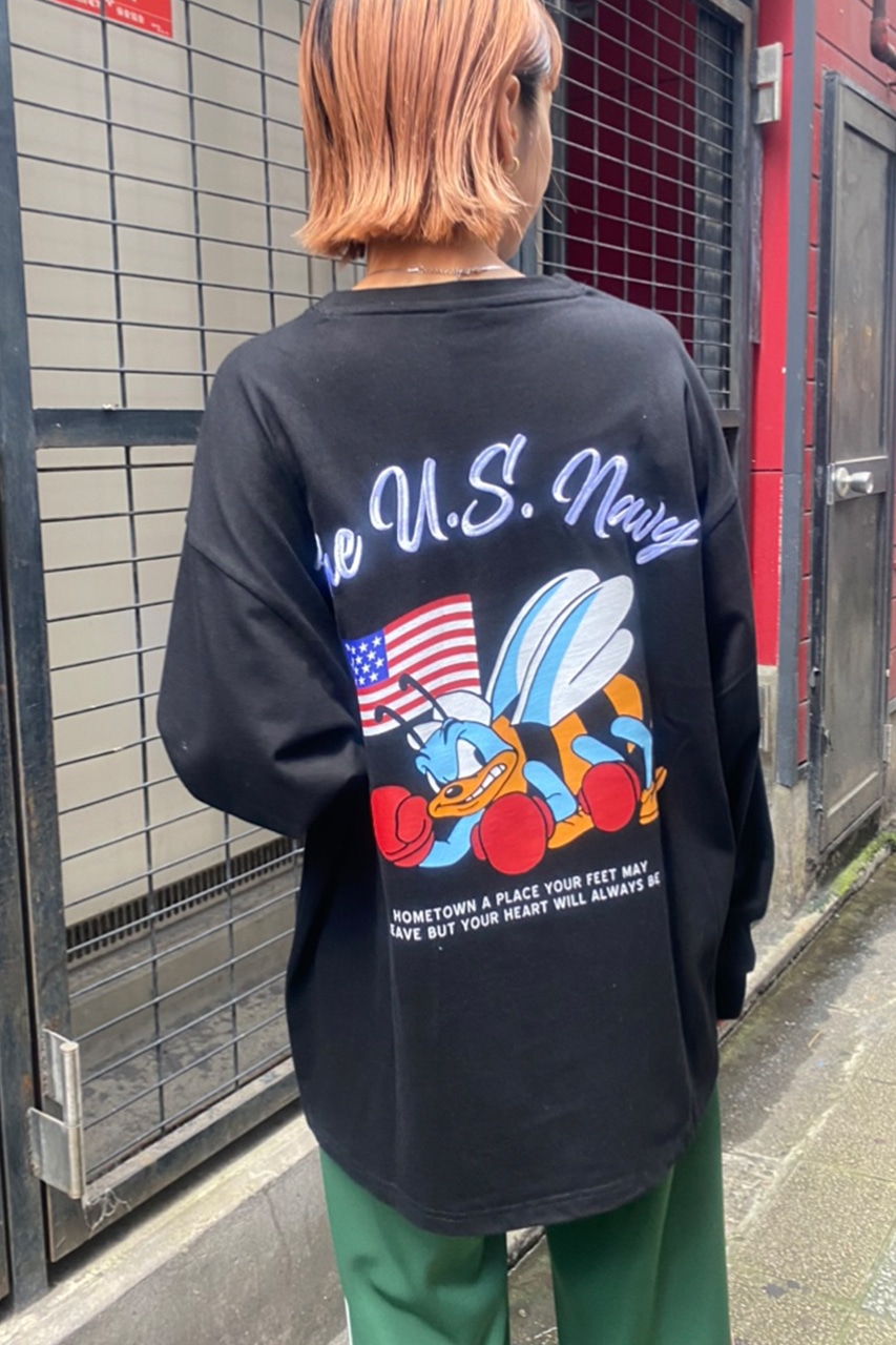 【一部店舗・WEB限定】Vintage World ロングTシャツ BLK FREE