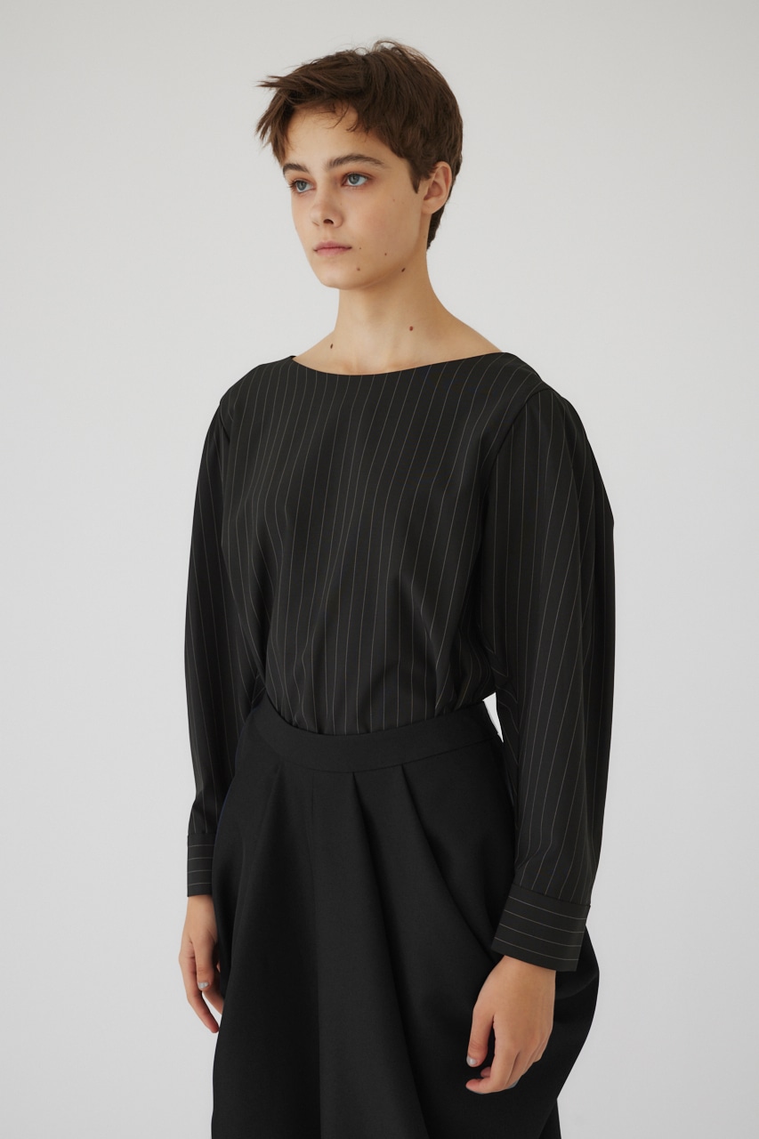 【LIMITED SALE】Shoulder volume scarf set BLK FREE