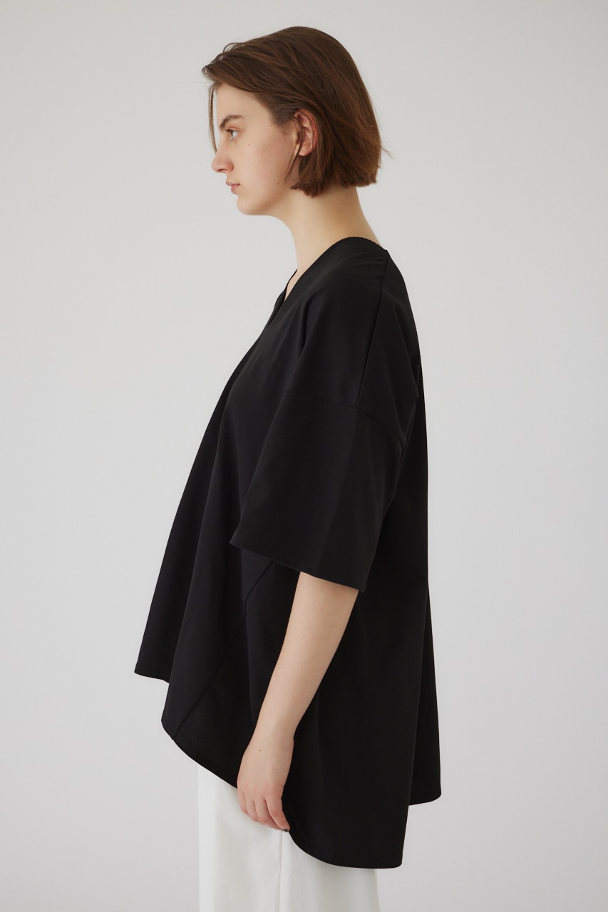 Oversized round T/SH BLK FREE