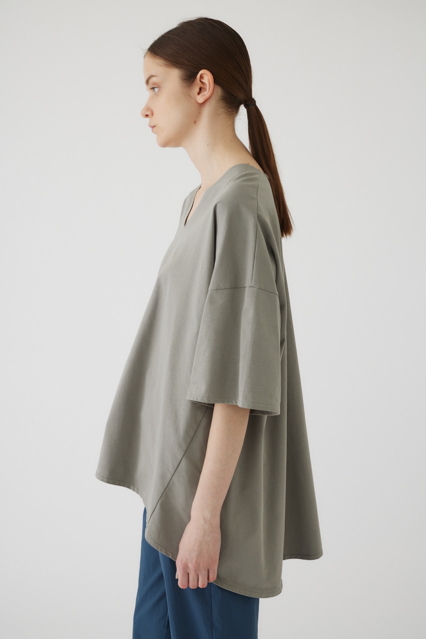 Oversized round T/SH L/GRY FREE
