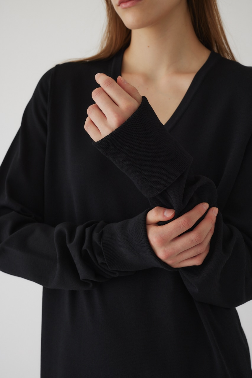 【LIMITED SALE】Fringe flare dress BLK 36