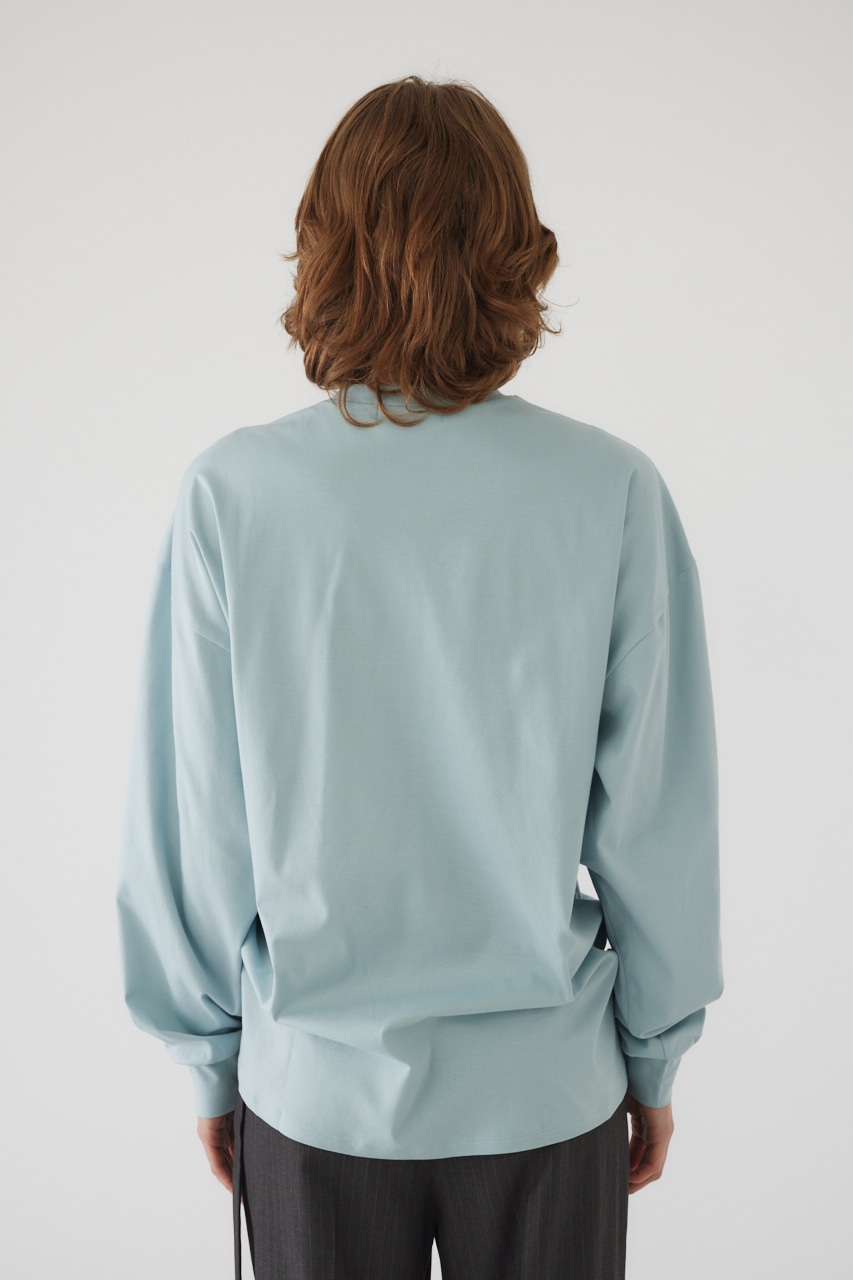 【LIMITED SALE】Front twist cut tops L/BLU FREE