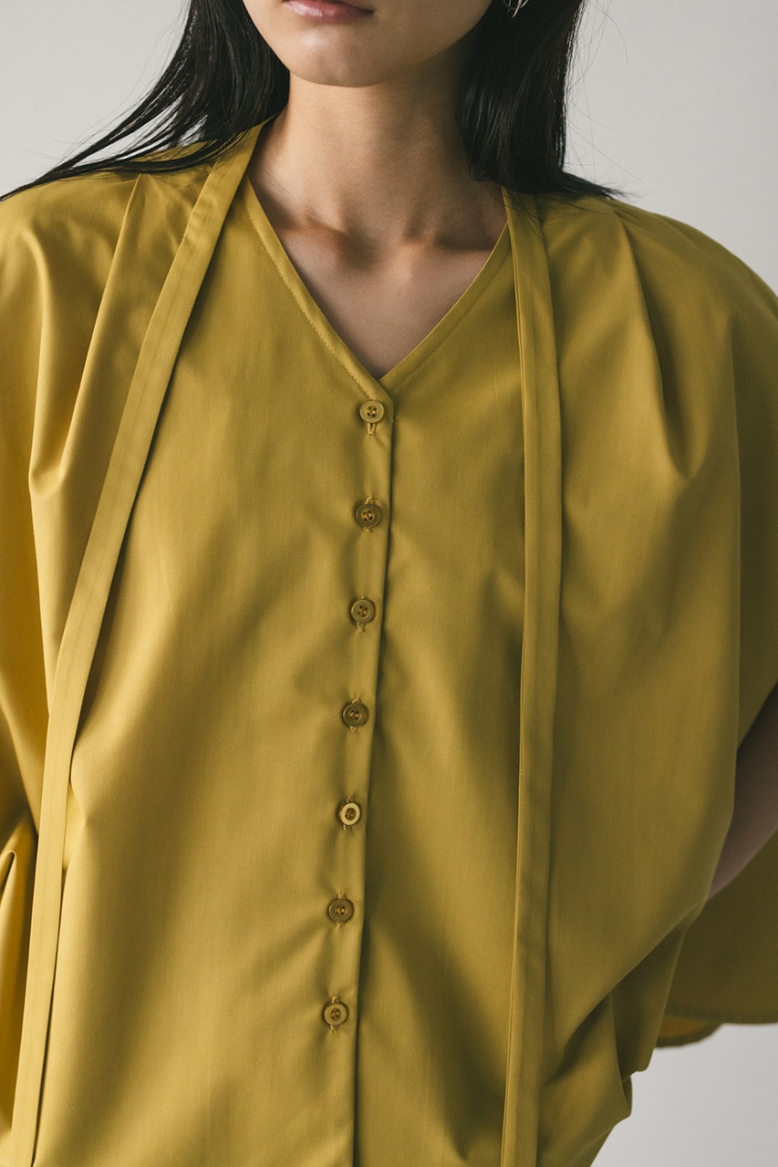 チョーカーネックフレアブラウス YEL FREE