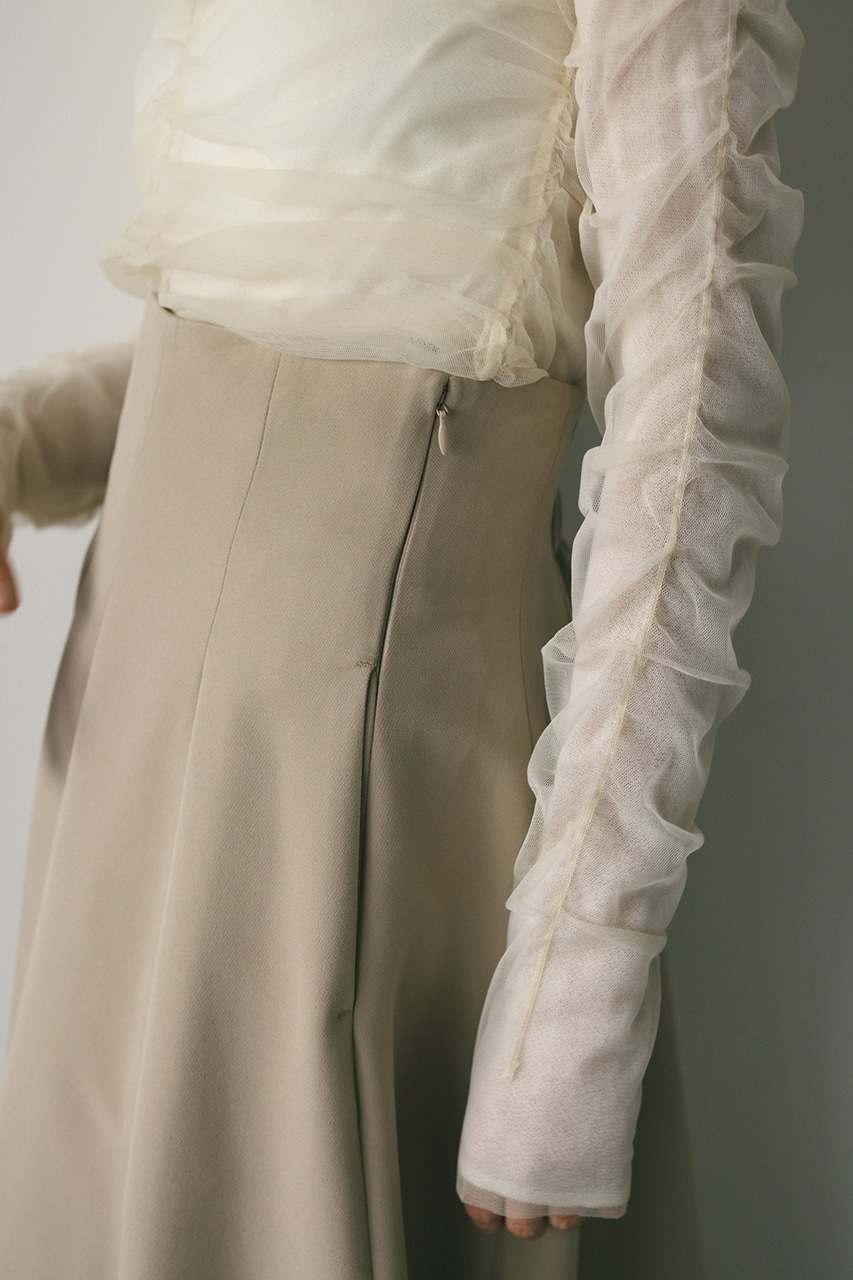 ハイウエストフレアスカート L/BEG M