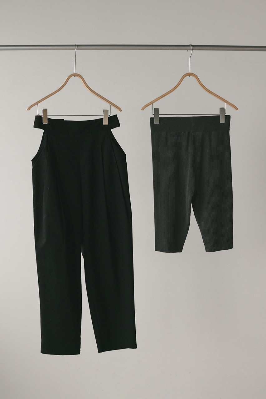 サイドホールレイヤードパンツ BLK S