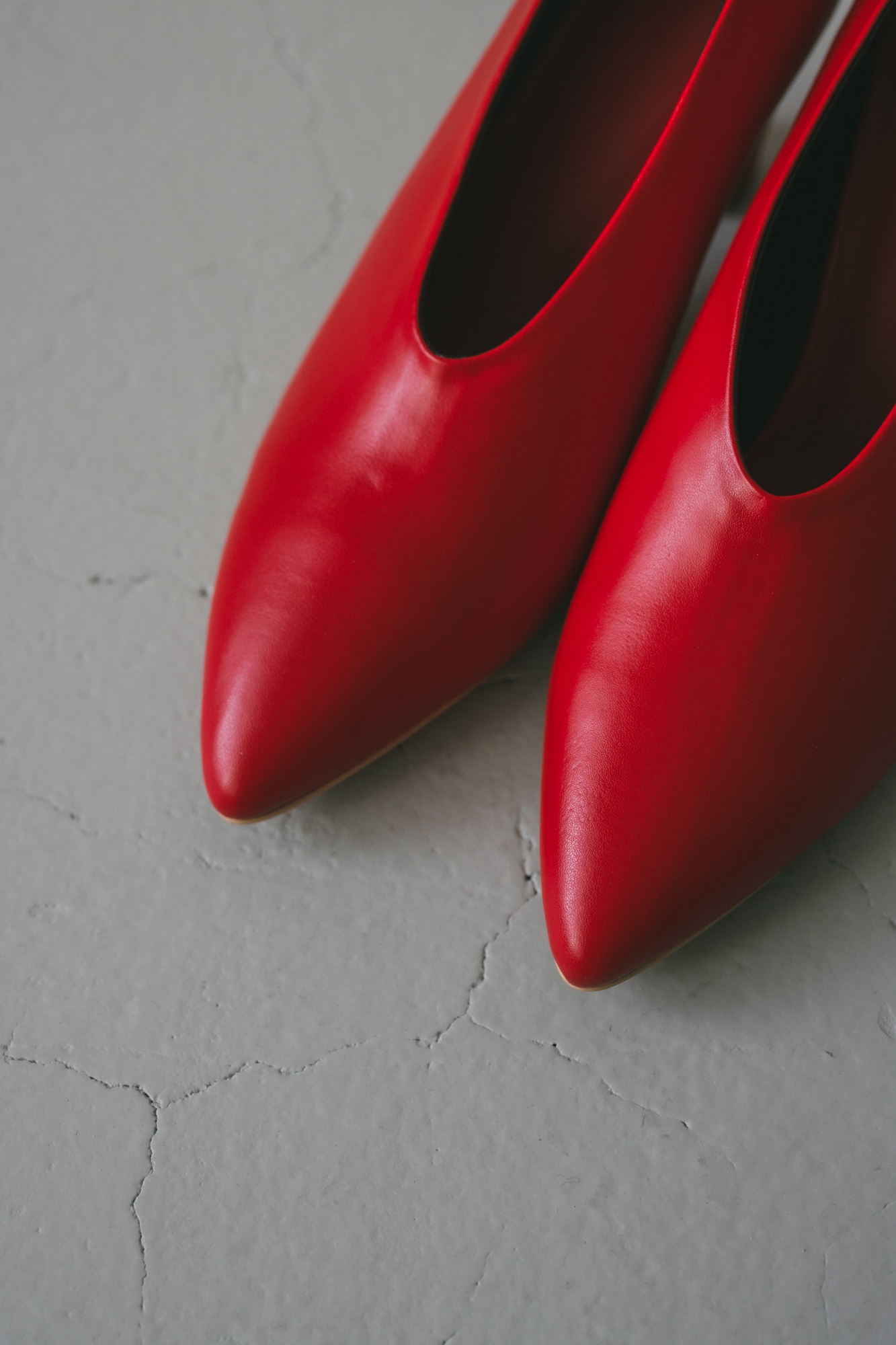 ポインテッドトゥパンプス RED S