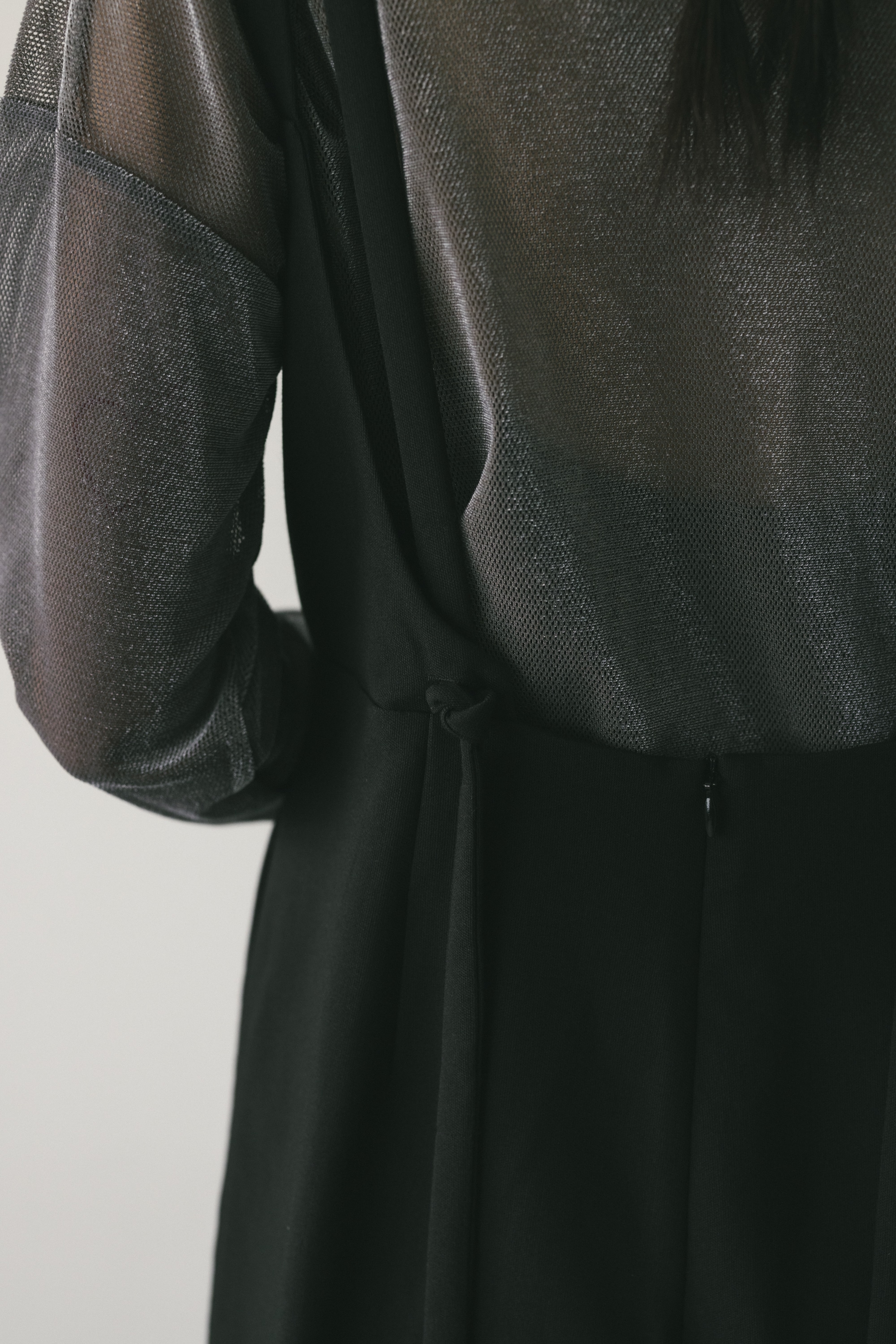 バックオープンロンパース BLK S