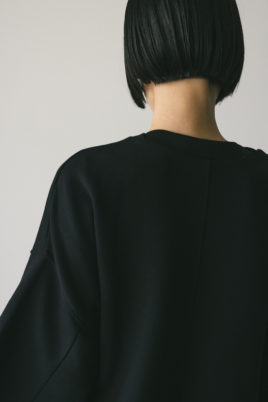 ダンボールスウェットボクシーミニワンピース BLK FREE