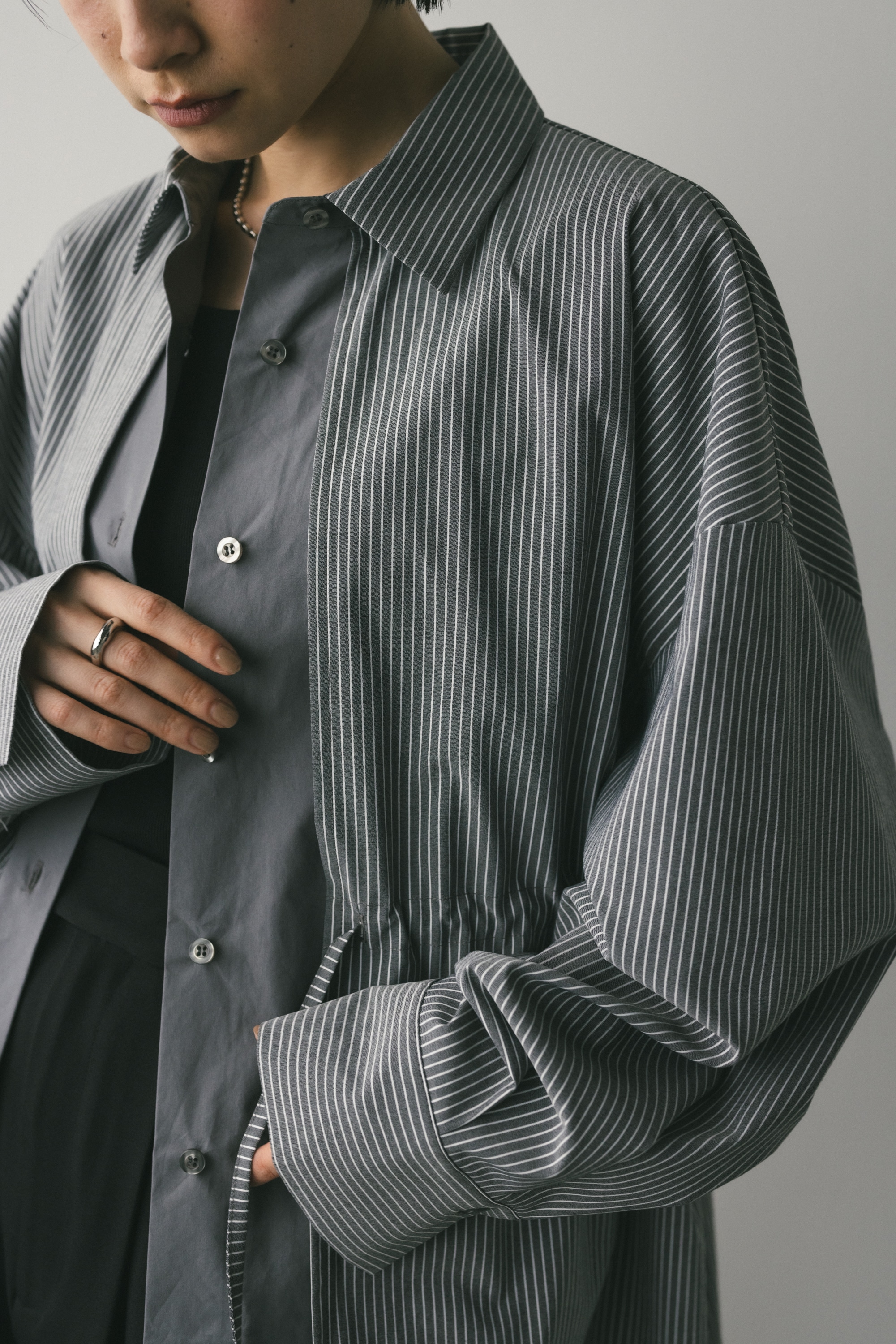 レイヤーコンビシャツ GRY FREE