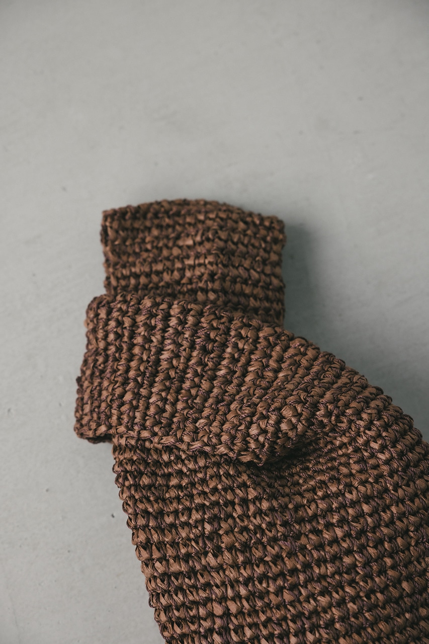 ペーパークロシェマルシェバッグ BRN FREE