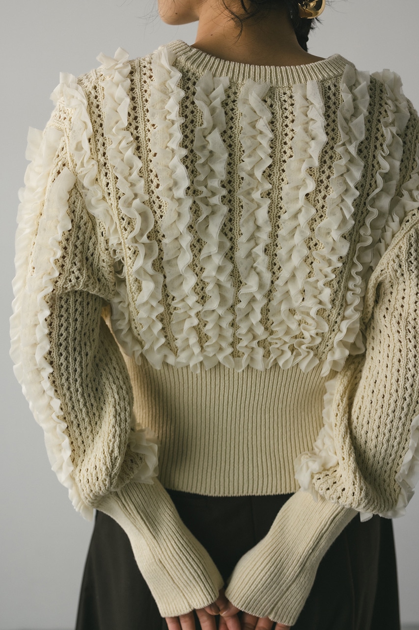 チュールフリルニット IVOY FREE