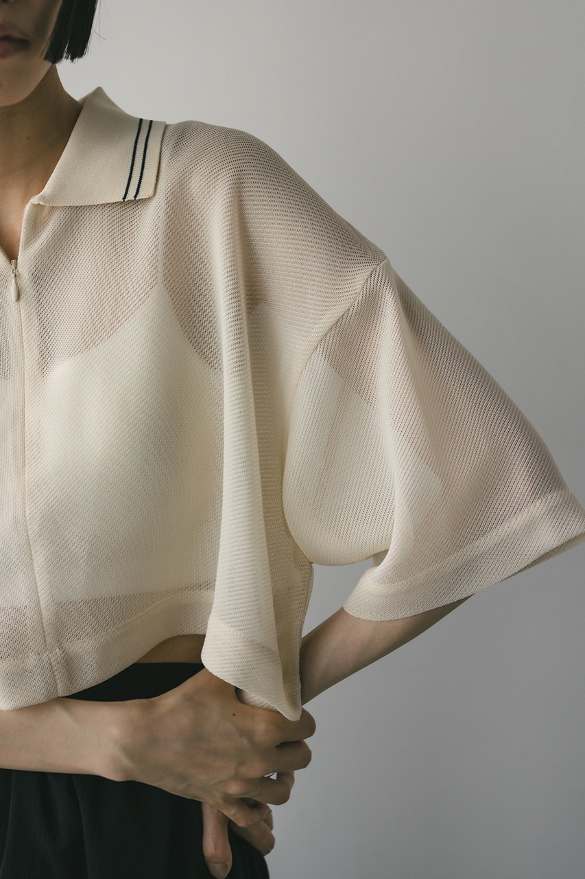 ラインカラーメッシュトップ IVOY FREE