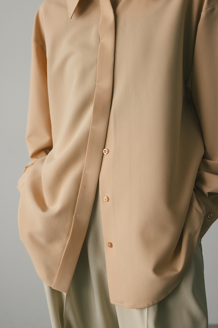 カラーギャザーシャツ L/ORG FREE