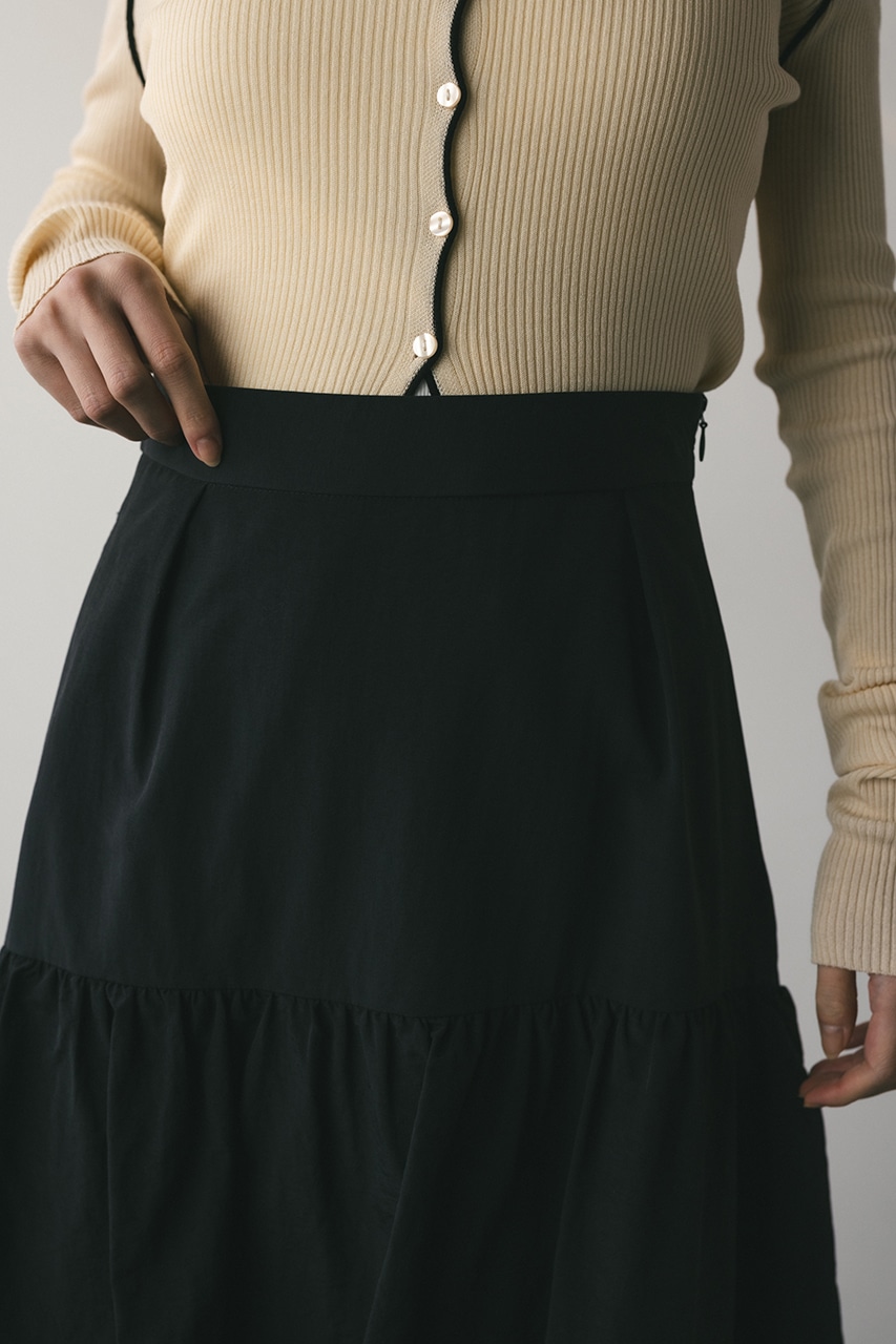 ティアードフレアスカート BLK M
