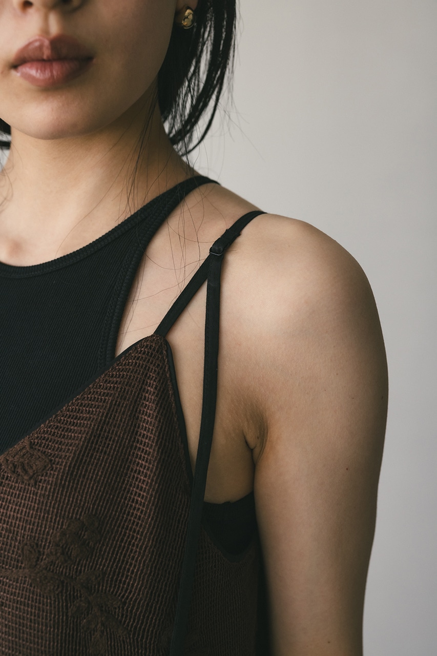 ラティスレースキャミワンピース BRN M