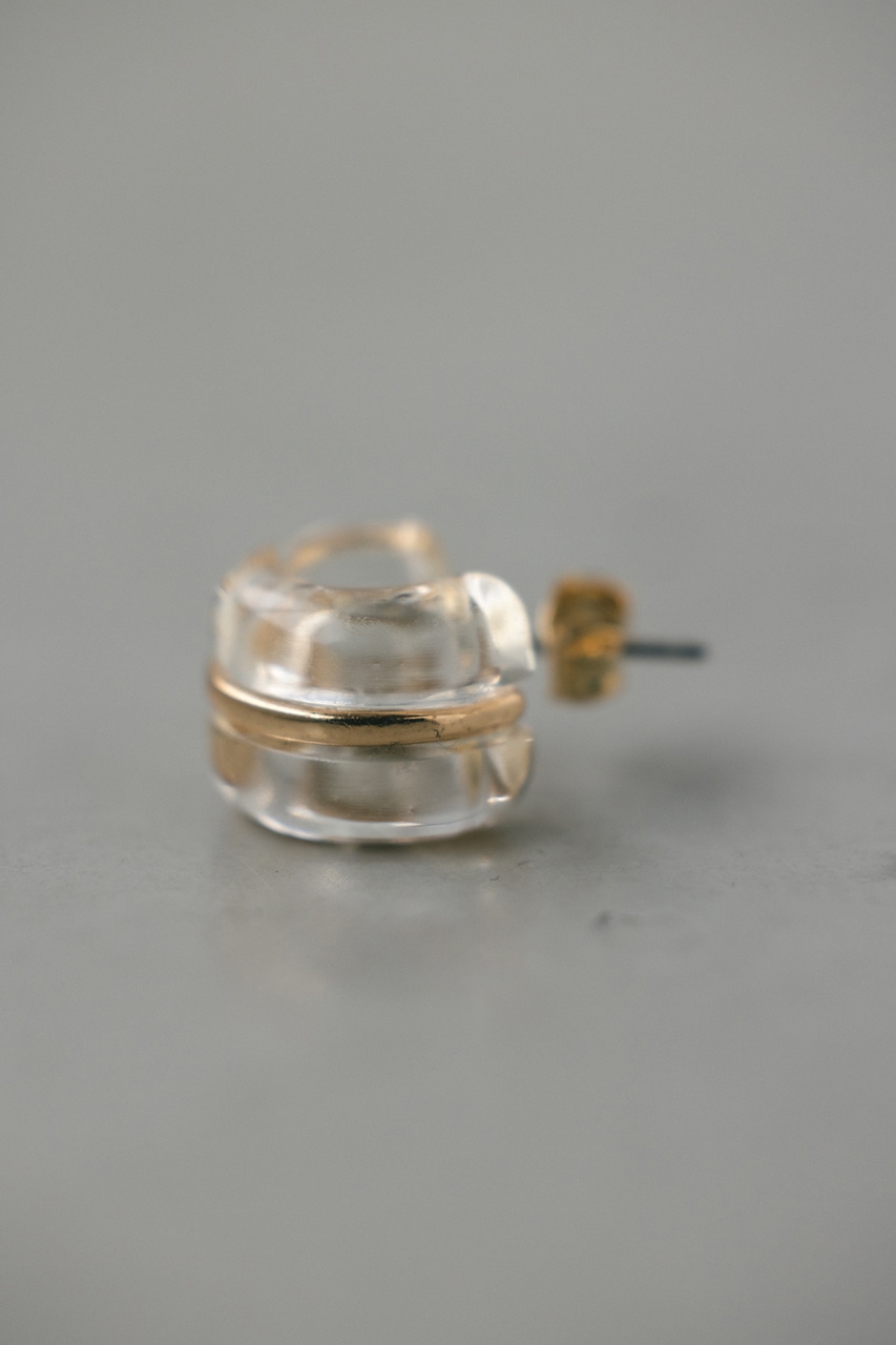 クリアフープピアス GLD FREE