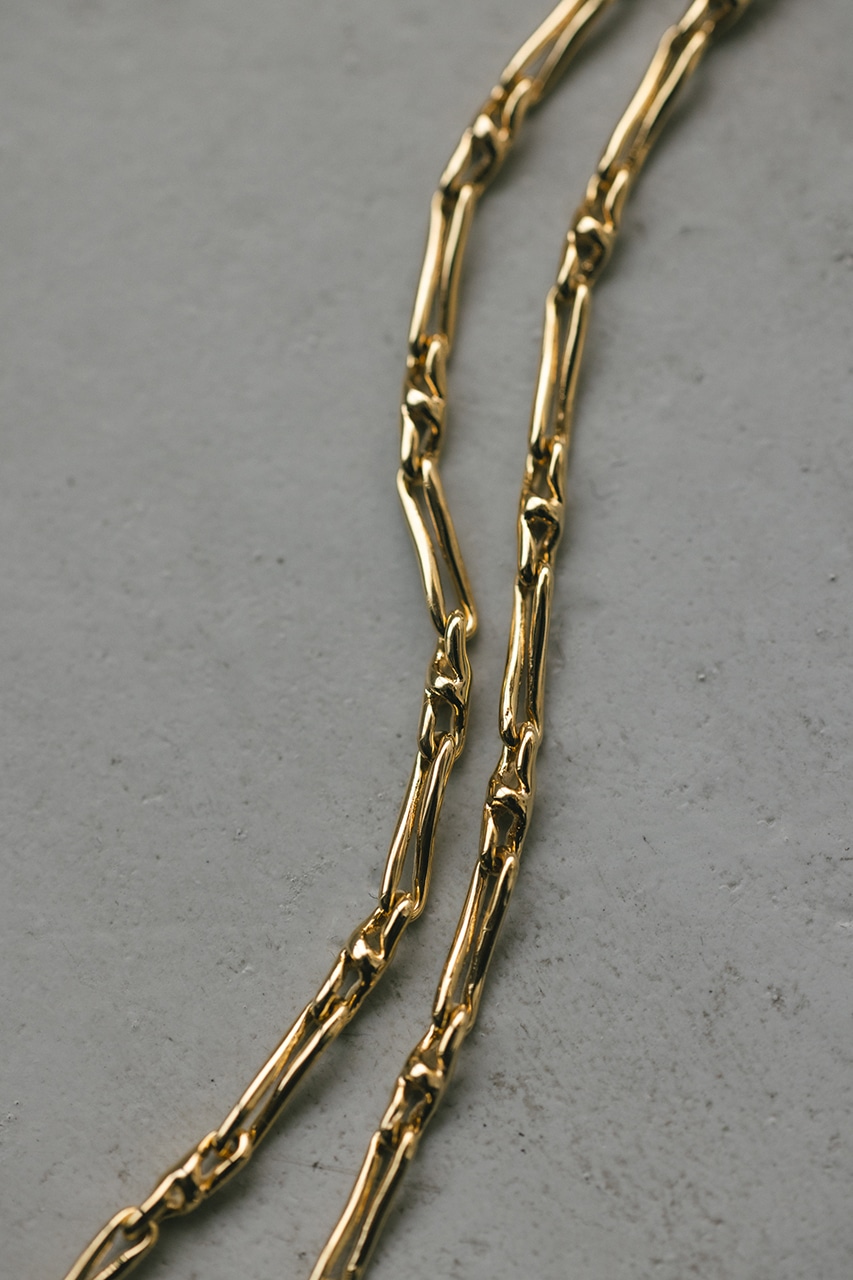 ボーンチェーンネックレス GLD FREE