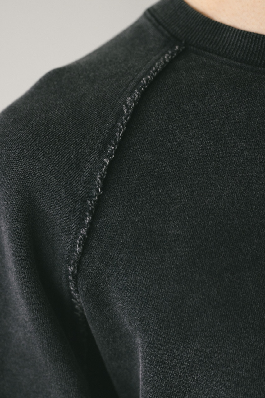 ピグメントクルーネックスウェット BLK M