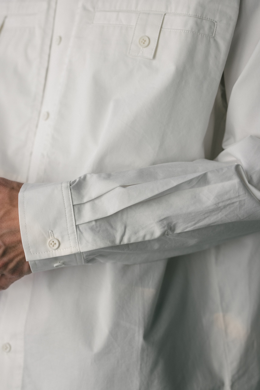 ビッグポケットフラップシャツ WHT L
