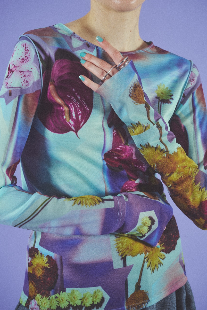 duft for HeRIN.CYE FLOWER BLOOM ロンTee Multi_1 FREE