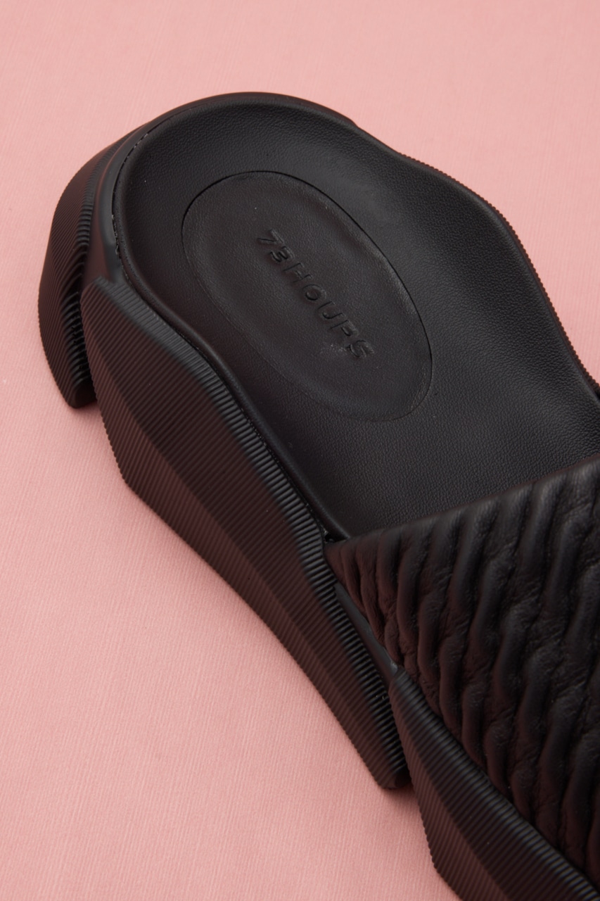 ガボンボリュームサンダル BLK 24.5cm