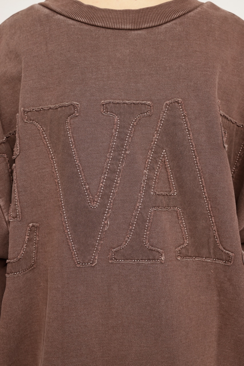 PATCH LOGO 2WAY スウェット BRN FREE