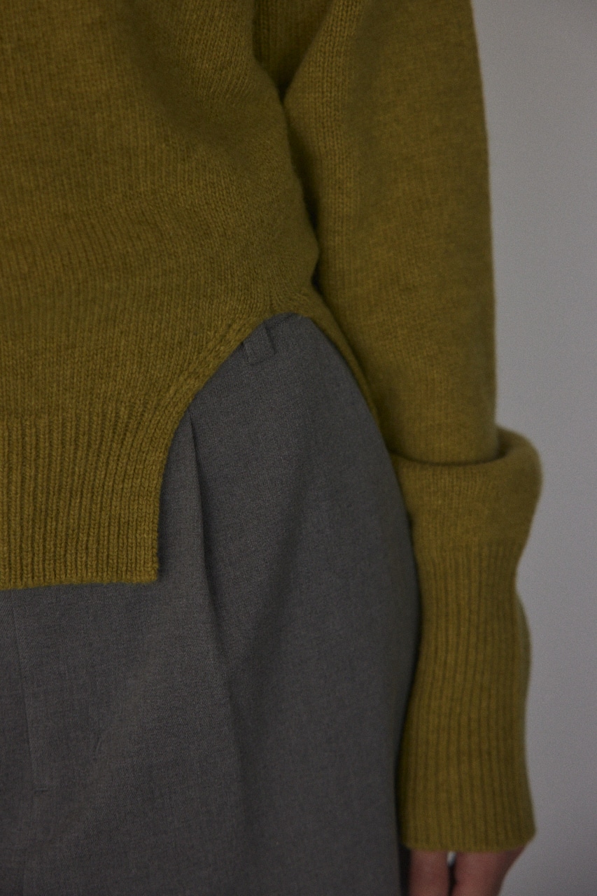 BLACK BY MOUSSY | slit hem knit tops (ニット ) |SHEL'TTER WEBSTORE