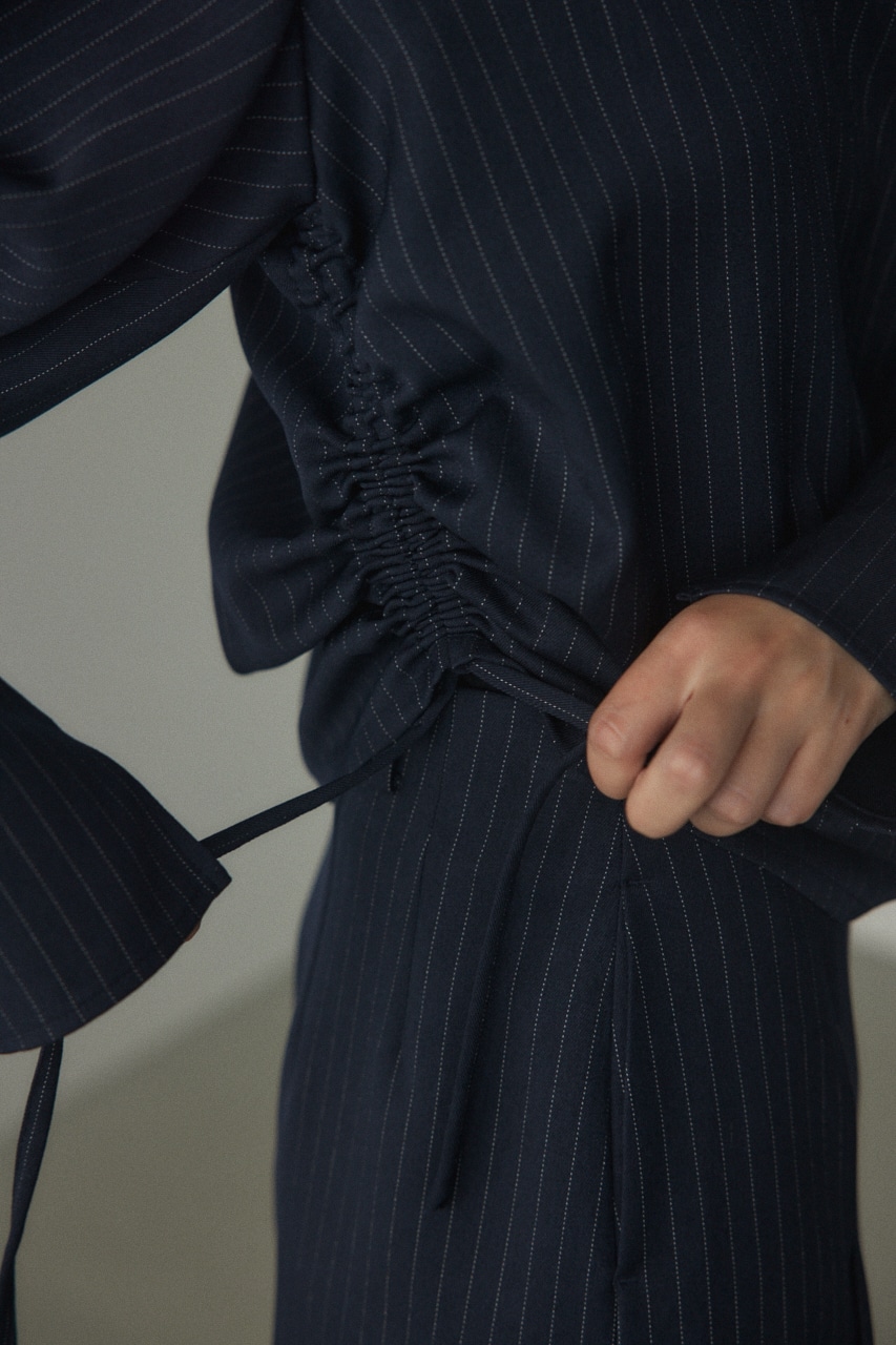 2way volume sleeve tops 柄NVY 2