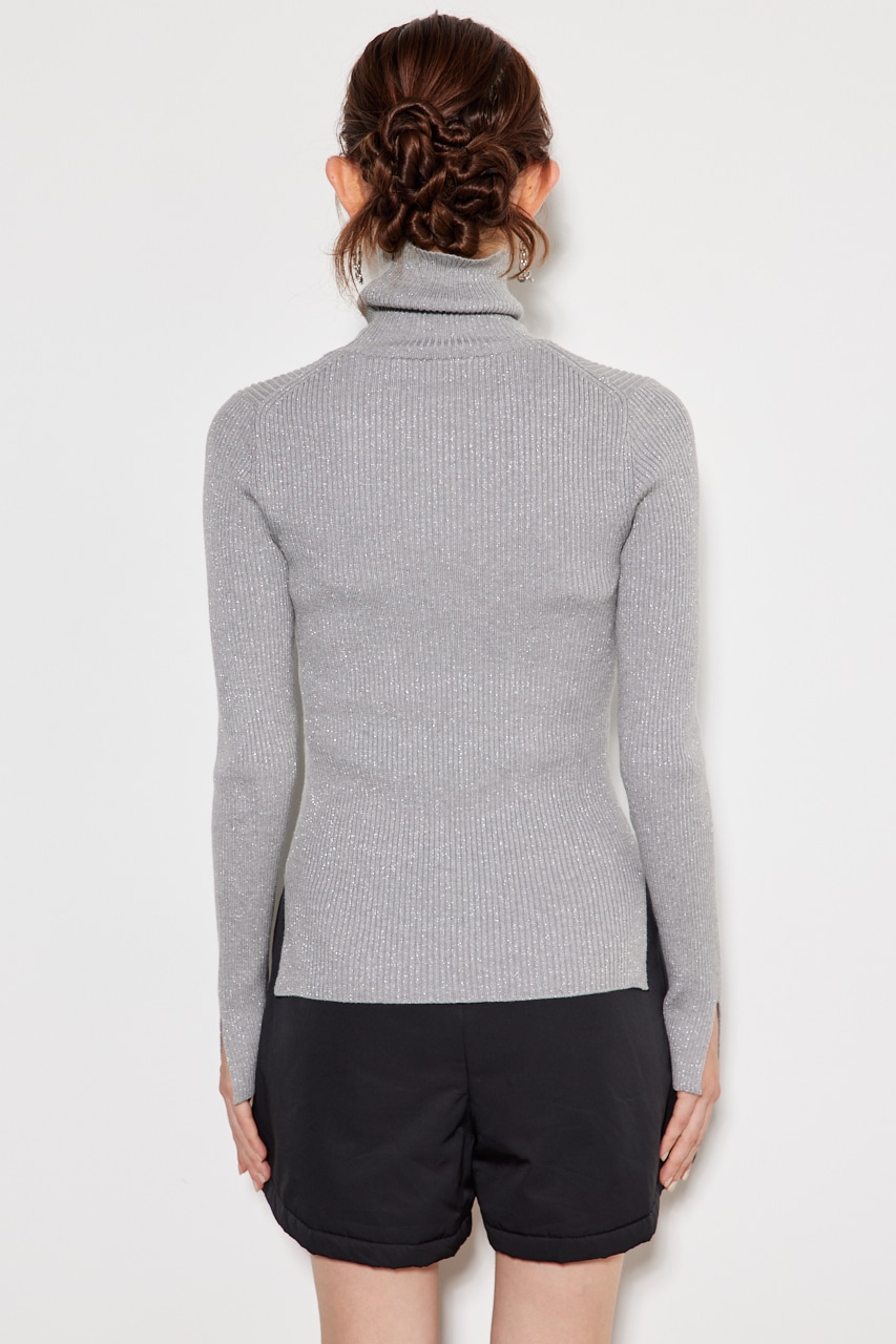 ラメルーズHNウォッシャブルknit TOP T.GRY FREE