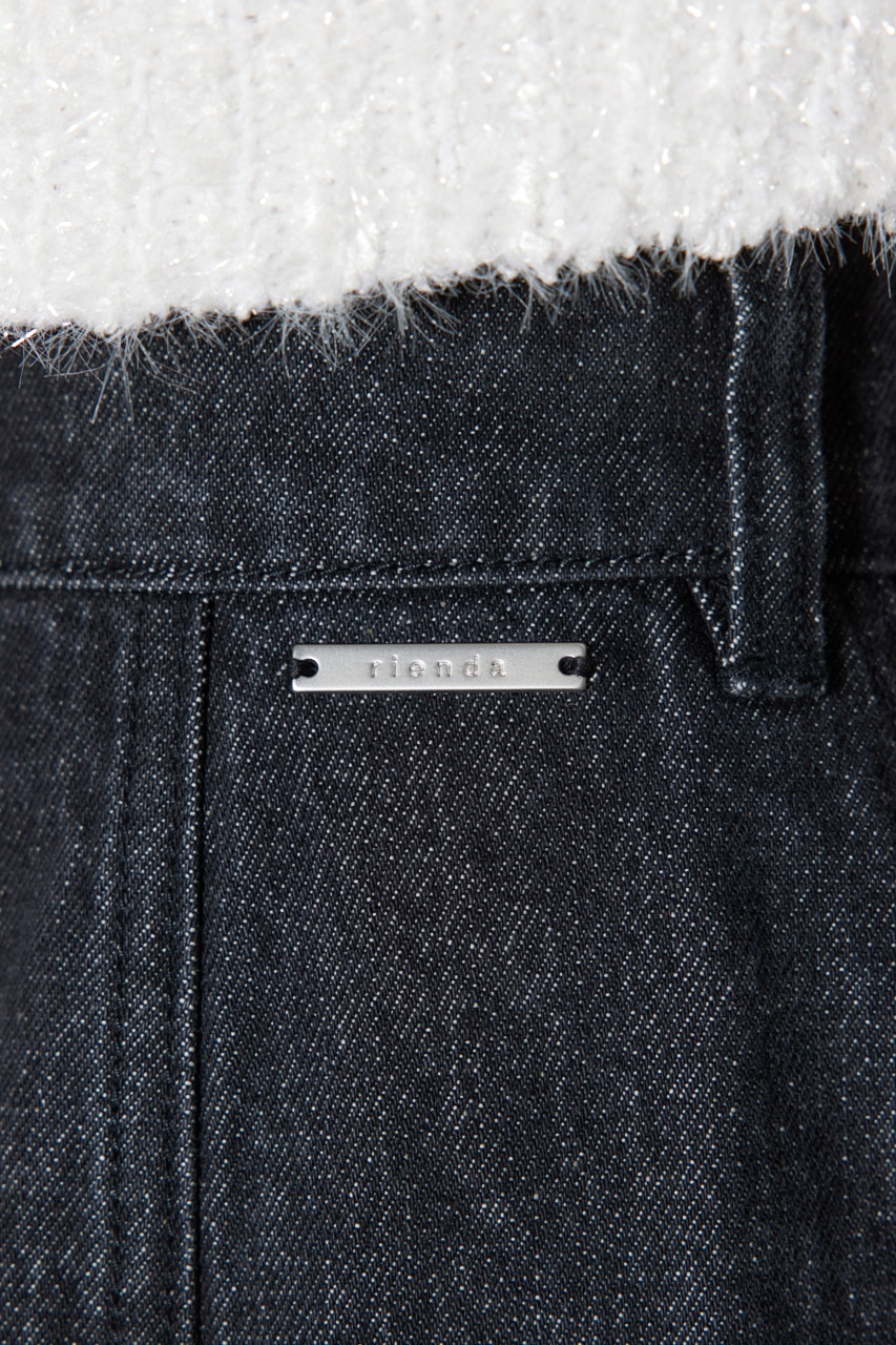 マルチパターンジャストウエストAラインスカート BLK S