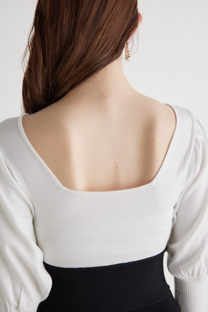 2WAYチェーンマーメイドKnit OP BLK FREE