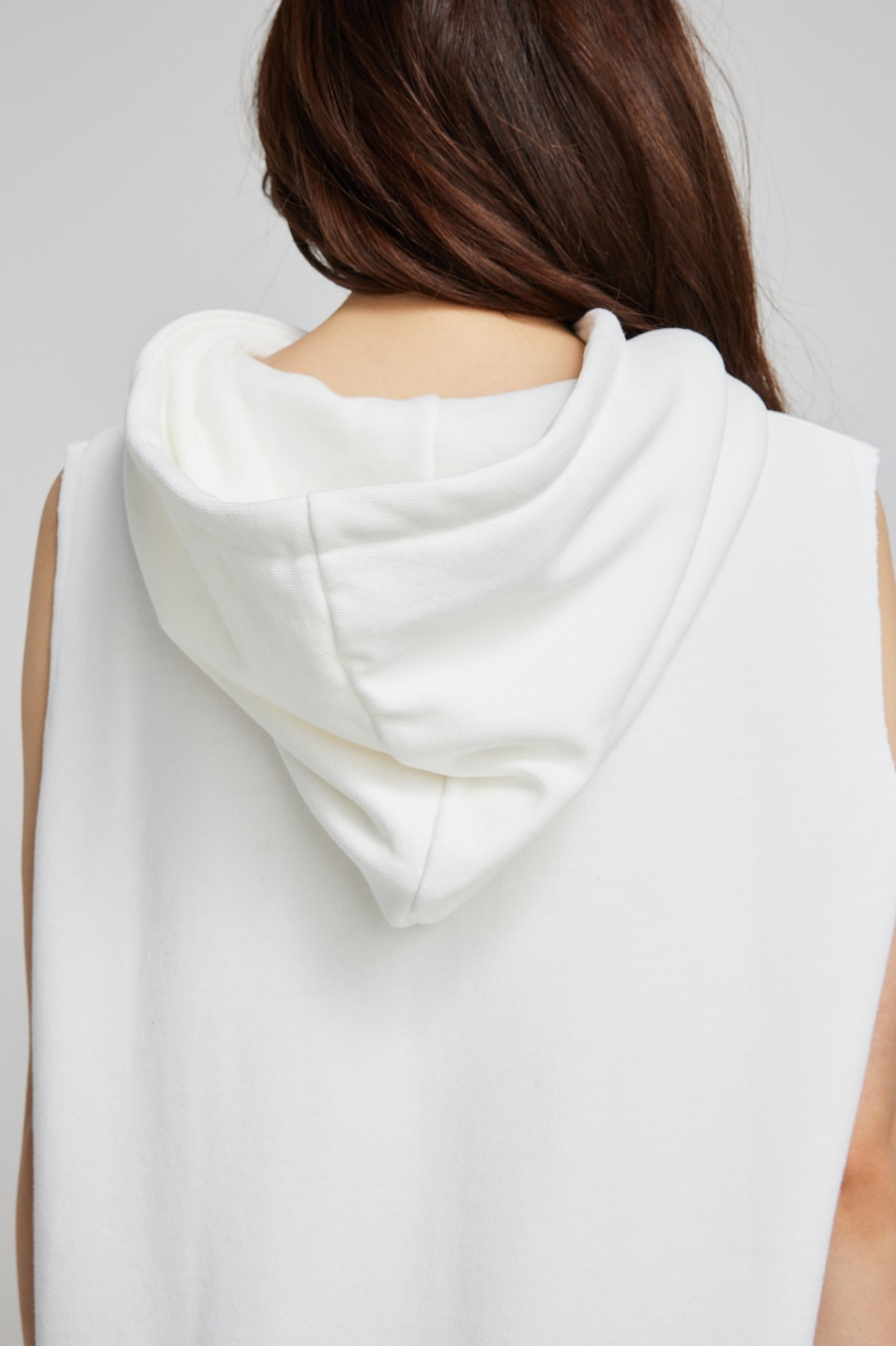 RモチーフスウェットノースリOP WHT FREE